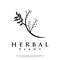 Vector illustration of herbal plant logo