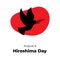 Vector illustration for Hiroshima  nuclear attack day