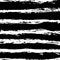 Vector Illustration horizontal striped hand drawn pattern. Black and white background. Grunge clothing style ink design.