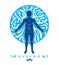 Vector illustration of human, athlete. Poseidon the god of sea and defender