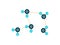 Vector Illustration of Hydrogen bonding - Chemical bond - dipole-dipole attraction