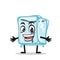 vector illustration of ice cube character of mascot