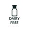 Vector illustration of the icon does not contain dairy products.