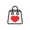 Vector illustration icon with the favorite shopping product concept