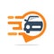 Vector illustration icon with informative & responsive service concept for accessing car tracking location information