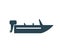 Vector illustration, icon logo boat, schooner, ship.