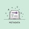 Vector illustration Icon with Metadata