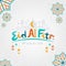 Vector illustration of ied al fitr mubarak greeting card