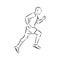 Vector illustration. Illustration shows a athlete. Running man. Sport. Athletics. running man vector sketch illustration