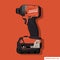 Vector illustration of Impact driver or Hand electric drill or Cordless multifunction drill