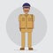 Vector illustration of indian police character