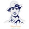 Vector illustration of indian sikh freedom fighter Bhagat Singh