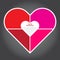 Vector Illustration, Infographic Heart for Design and Creative W
