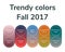 vector illustration, infographics, trendy colors of the 2017 fal