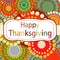 Vector illustration inscription Happy Thanksgiving Beautiful col