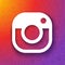 Vector illustration instagram camera, social media or network with color gradient background