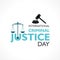 Vector illustration for International Criminal Justice Day observed on 17th July