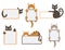 Vector illustration of isolated cute kitty cat funny cartoon mascot doing presentation