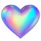 Vector Illustration of Isolated Iridescent Heart