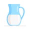 Vector illustration of an isolated pitcher of milk on a white background.