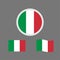 Vector illustration of italy flag sign symbol. italy flag vector. italian national flag.