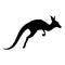 Vector Illustration of Jumping Kangaroo. Side View