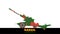 Vector Illustration of Kargil Vijay Diwa which is called Kargil Victory Day. Bofors gun used in Kargil war