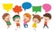 Vector Illustration Of Kids Speech Bubble