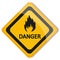 Vector illustration label flammable