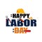 vector illustration of labor day logo, hard worker, strong man, world changer, spirit of work design suitable for company,