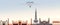 Vector illustration of Lahore city skyline on colorful gradient beautiful daytime background