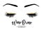 Vector illustration of lashes and brows