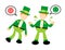 Vector illustration leprechaun bad and smile icon flat design cartoon style