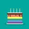 Vector illustration lgbt birthday cake