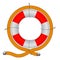 Vector illustration, lifebuoy on a white background.