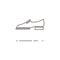Vector illustration of line brogue shoes icon on white background