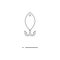 Vector illustration of line spoon-bait icon on white background