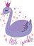 Vector Illustration of little swan