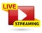 Vector illustration Live streaming red button. For Online broadcast,
