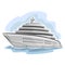 Vector illustration of logo for mega yacht