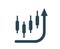 Vector illustration, logo, trade growth chart icon.