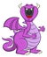 vector illustration of a loud laughing cartoon dragon