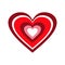 Vector illustration. Loving heart. Rainbow heart. Valentine`s day.
