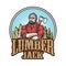 Vector illustration of lumberjack emblem