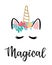 Vector illustration of a magic cute unicorn