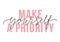 Vector illustration of Make Yourself a Priority lettering quote. Self-care and body positive trendy concept. Modern calligraphy