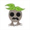 Vector illustration of a Mandragora plant cartoon. Vector illustration of cartoons for clip art, cards, banners, comics, stickers,