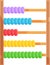 vector illustration of mathematical abacus, school and office supplies, back to school