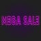 Vector illustration of mega sale. Banner, design template for trade, discounts, online shopping