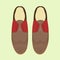 Vector illustration with men fashion shoes. Classic Brogue Shoes.